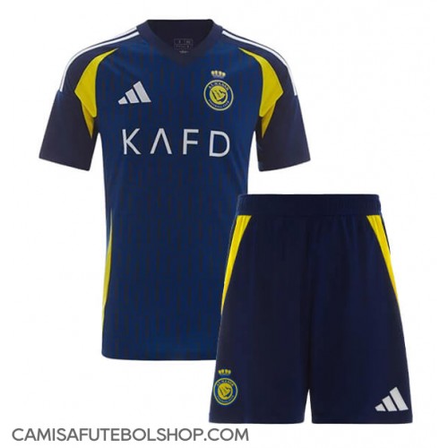 Camisa de time de futebol Al-Nassr Replicas 2º Equipamento Infantil 2024-25 Manga Curta (+ Calças curtas)